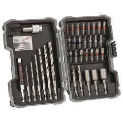 Bild zu 35-teiliges Bosch Professional HSS Holz-Bohrer und Bit-Set für 18,89€ (Vergleich: 28,80€)