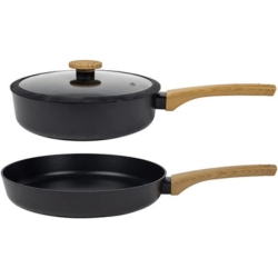 Bild zu 3-teiliges Sabatier Pfannenset (Aluguss, 24cm inkl. Deckel & 28cm, Induktion) für 39,99€ (VG: 74,99€)