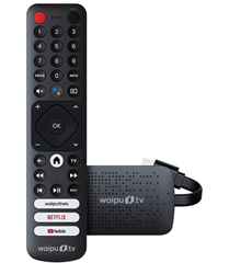 Bild zu waipu.tv 4K Stick | Inkl. Fernbedienung mit Schnellwahltasten (mit TV-Steuerungstasten) | Fernsehen über WLAN | HDMI | 4K | HDR für 30€