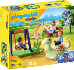 Bild zu PLAYMOBIL 1.2.3 71157 Spielplatz, Lernspielzeug & Motorikspielzeug für Kleinkinder für 9€ (VG: 18,94€)