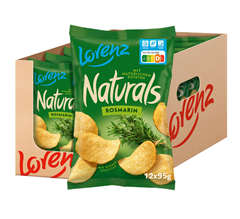 Bild zu [Spar Abo] 12er Pack Lorenz Snack World Naturals Rosmarin Chips für 14,30€ (Vergleich: 23,88€)