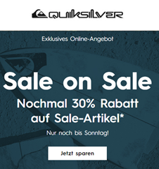 Bild zu Quiksilver: 30% Extra-Rabatt auf alle bereits reduzierten Artikel