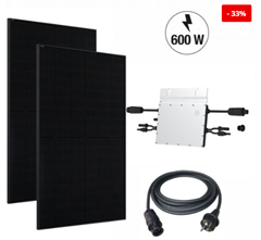 Bild zu Balkonkraftwerk 600W 2 x JA-Solar JAM54S31-405/MR + Hoymiles HM600 Wechselrichter + AC Adapter-Stecker ab 269€