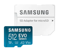 Bild zu [Prime] Samsung EVO Select Speicherkarte 512 GB microSD 130MB/s für 27,99€ (Vergleich: 36,56€)