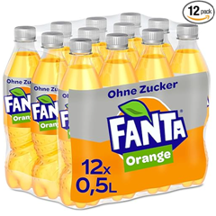 Bild zu 12 x 0,5l Fanta Zero Orange – fruchtig-spritzige Limonade mit klassisichem Orangen-Geschmack – ohne Zucker und ohne Kalorien für 6,82€ = 57 Cent pro Flasche