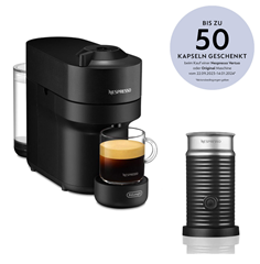 Bild zu DeLonghi ENV90.B Vertuo Pop Nespresso Kapselmaschine + Aeroccino 3 Milchschäumer für 71,99€ (Vergleich: 99,90€)