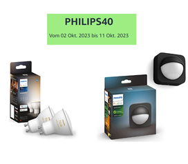 Bild zu [noch bis Mitternacht] Amazon & Philips Hue: Kaufe 2 Hue Produkte und erhalte 40% Rabatt auf das günstigere Produkt