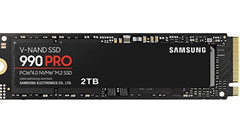 Bild zu Samsung 990 PRO NVMe M.2 SSD, 4 TB, PCIe 4.0, 7.450 MB/s Lesen, 6.900 MB/s Schreiben, Interne SSD für 248,99€