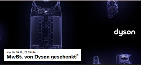 Bild zu [endet heute] Saturn: 19% MwSt. geschenkt auf Dyson Produkte (15,97% Rabatt)