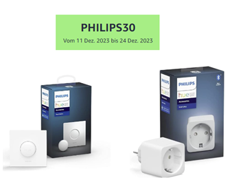 Bild zu Amazon: 30% Rabatt auf das günstigere Produkt beim Kauf von 2 Philips Hue Aktionsartikeln