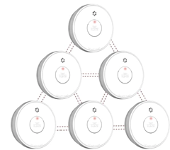 Bild zu 6 x Putogesafe Rauchmelder vernetzt, Funkrauchmelder mit austauschbarer Batterie für 65,99€