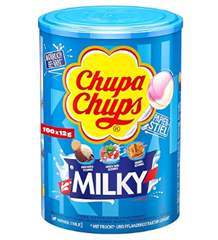 Bild zu [Prime Spar Abo] Chupa Chups Milky Lutscher, praktische Box mit 100 Lollis für 11,99€ (Vergleich: 19,49€)