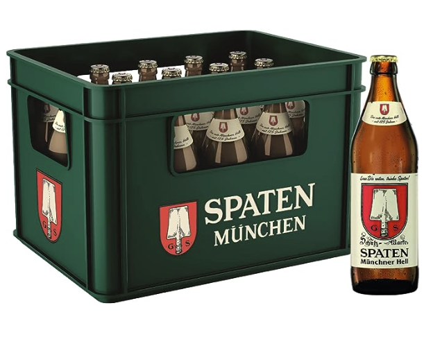 Bild zu SPATEN Münchner Hell Flaschenbier, MEHRWEG im Kasten, Helles Bier aus München (20 x 0.5 l) für 11,99€