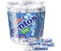 Bild zu Mentos Mini Mint Classic Bucket, Eimer enthält 120 Mini-Rollen à 5 Minz-Dragees für 11,99€