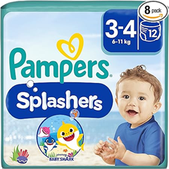 Bild zu Pampers Windeln Größe 3-4, Splashers Baby Shark Limited Edition (96 Stück) für 14,92€