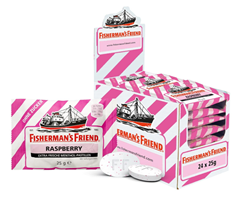 Bild zu Fisherman’s Friend Raspberry (Karton mit 24 Beuteln) für 13,87€ (Vergleich: 20,40€)