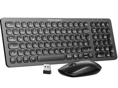 Bild zu TECKNET Tastatur/Maus Set kabellos, 2.4GHz für 14,39€