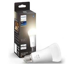 Bild zu Philips Hue White E27 Einzelpack 1600lm, warmweißes Licht, dimmbar, steuerbar via App für 15€