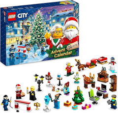 Bild zu LEGO 60381 City Adventskalender 2023, Weihnachtskalender mit 24 Geschenken inkl. Weihnachtsmann- und Rentier-Figuren für 12,99€