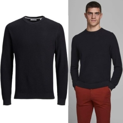 Bild zu Jack & Jones JJEBASIC Herren Strickpullover, Schwarz oder Navy für 14,99€ (VG: 19,98€)