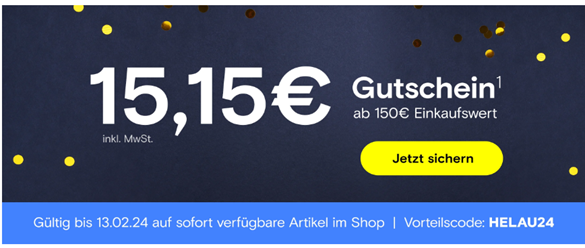 Bild zu Conrad: 15,15€ Rabatt ab 150€ Bestellwert