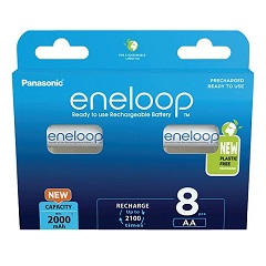 Bild zu 8er Pack Eneloop AA Mignon Akkus BK-3MCDE/8BE (2.000 mAh) für 19,99€ (Vergleich: 29,34€)