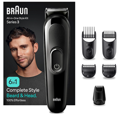 Bild zu Braun All-In-One Bartpflege-/Bodygroomer-Set (6in1, MGK3420) für 27,99€ (Vergleich: 38,63€)
