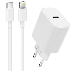 Bild zu VINFFS (Apple MFi Zertifiziert) 25W Ladegerät und USB C auf Lightning Kabel für 4,99€