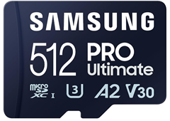 Bild zu Samsung PRO Ultimate microSD-Karte + SD-Adapter 512GB für 48,99€ (Vergleich: 55,68€)