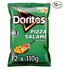 Bild zu Doritos Pizza Salami – Tortilla Nachos mit Pizza Salami Geschmack (12 x 110g) für 12,83€ (Vergleich: 23,88€)