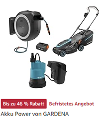 Bild zu Amazon: Akku Power von GARDENA bei Amazon im Angebot