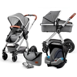 Bild zu [nur heute] Kinderkraft Kombikinderwagen 3 in 1 Veo in Grau ab 175,99€ (VG: 303,78€)