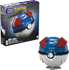 Bild zu Mega POKÉMON – Zusammenbaubarer Superball mit Lichtern und Aufstellvorrichtung, 299-teiliges Bauset für 23,49€