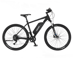 Bild zu FISCHER MONTIS EM 2127 Mountainbike (27,5 Zoll, Rahmenhöhe: 48 cm, Herren-Rad, 422 Wh, schwarz matt) für 749€ (Vergleich: 949€)