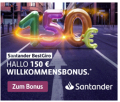 Bild zu Kostenloses Girokonto: Santander BestGiro mit 150€ Bonus