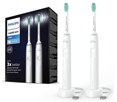 Bild zu Philips Sonicare 3100 Series elektrische Zahnbürste mit Schalltechnologie im Doppelpack für 47,99€ (Vergleich: 69,90€)