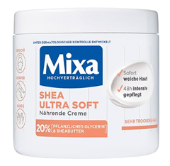 Bild zu Mixa Shea nährende Creme für Gesicht, Körper & Hände mit 20% pflanzlichem Glycerin & Sheabutter für sehr trockene Haut für 4,70€ (Vergleich: 7,95€)