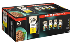 Bild zu Sheba Selection in Sauce 40x85g Portionsbeutel (Geflügel Variation mit Ente, Huhn, Geflügel und Truthahn) für 14,17€ (Vergleich: 23,99€)