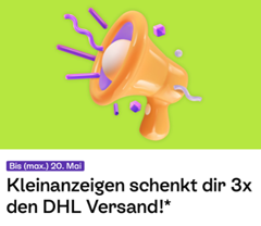 Bild zu Kleinanzeigen: 3 x kostenloser DHL Versand