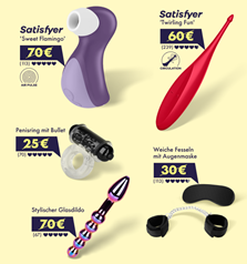 Bild zu Eis.de: 5 verschiedene Tagestipps für je 0€ mitbestellbar (z.B. Satisfyer ‚Sweet Flamingo‘ ab 39,95€)