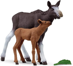 Bild zu schleich 42603 Elchkuh mit Kalb (NatGeo), für Kinder ab 3+ Jahren für 6€