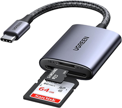 Bild zu UGREEN USB C 104 MB/S Kartenleser (SD und MicroSD) für 11,99€