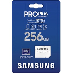 Bild zu 256GB Samsung PRO Plus microSD Speicherkarte (MB-MD256SA/EU) für 19,99€ (Vergleich: 23,98€)