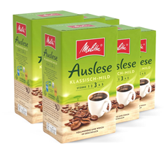 Bild zu 6x Melitta Auslese Röstkaffee mild (gemahlen, Stärke 3) für 23,96€ (Vergleich: 35,94€)