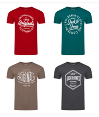 Bild zu 4er Pack Jack & Jones T-Shirts JJLINO für 31,99€ (Vergleich: 49,99€)