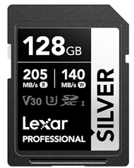 Bild zu Lexar Silver SD Karte 128GB (UHS-I SDXC Card, 205 MB/s Lesen, 140 MB/s Schreiben) für 17,59€ (statt 21,99€)