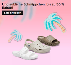 Bild zu Crocs: Sale mit bis zu 50% Rabatt auf rund 580 Artikel