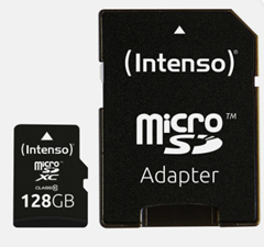 Bild zu Intenso Micro SDXC Karte 128GB Speicherkarte Class 10 für 7,77€ (Vergleich: 11,98€)