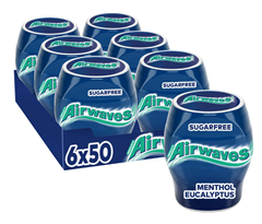 Bild zu 6x Airwaves Kaugummi (6 x 50 Dragees) Menthol Eukalyptus für 9,35€ (Vergleich: 17,70€)