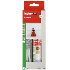 Bild zu fischer Fill & Fix, Flüssigdübel und Reparaturmasse für ausgerissene Bohrlöcher für 8,92€ (VG: 14,92€)